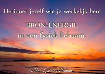 Je bent Bron-Energie in een fysiek lichaam.