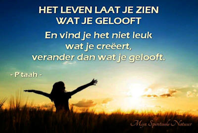 Het leven laat je zien wat je GELOOFT.