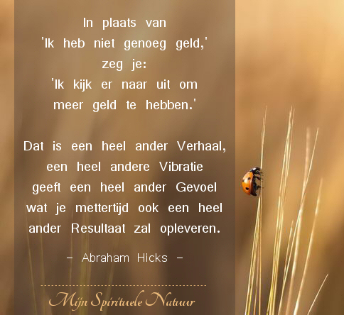 Vertel een ander verhaal over je geldsituatie.