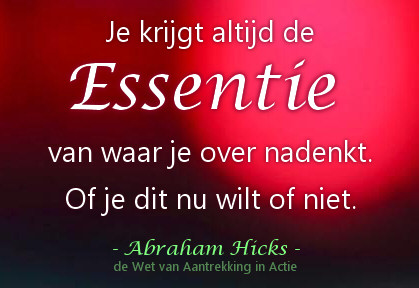 je krijgt de essentie van de dingen waar je over nadenkt