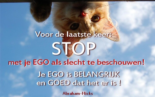 Je EGO is BELANGRIJK en GOED dat het er is!