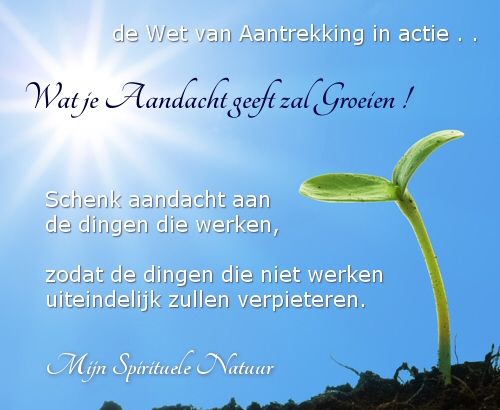 de wet van aantrekking in actie